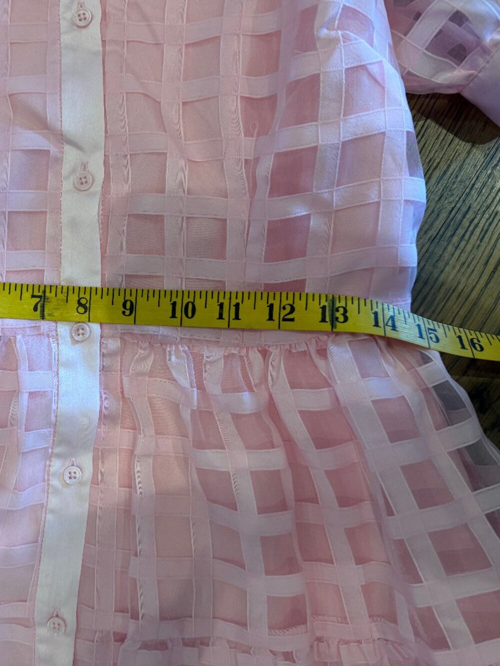 English Factory Gridded Organza Tiered Maxi Dress - Picture 6 of 7